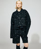 FLOWER EMBROIDERY SHORT COVERALL ( feat.UNIVERSALOVERALL)【商品納期 2月下旬】