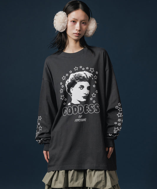 PRINT L/S T-SHIRT(GODNESS) 【納期9月下旬】