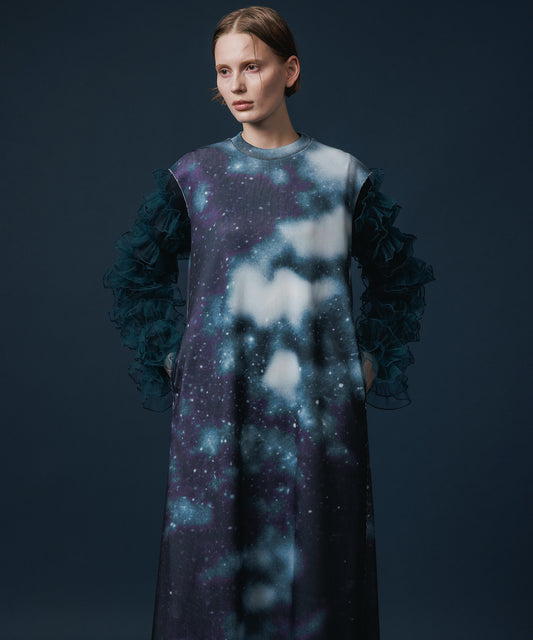 PRINT RIB NO SLEEVE ONE-PIECE 【納期8月下旬】