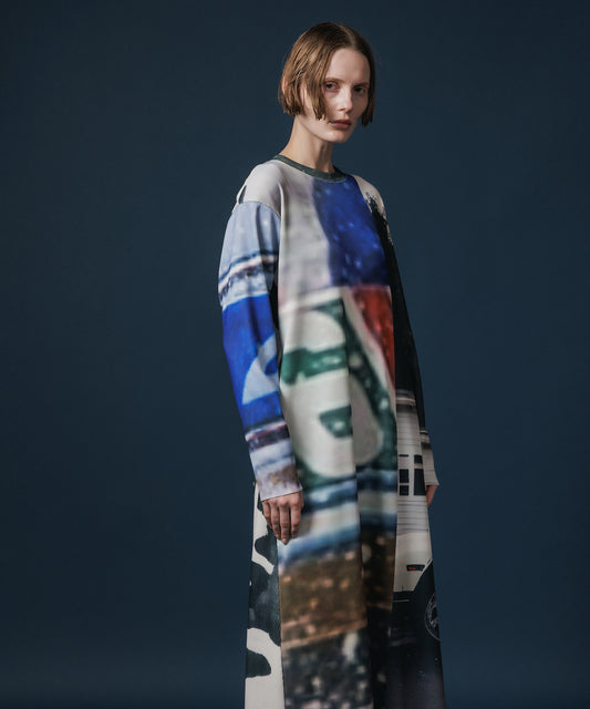 PRINT RIB L/S ONE-PIECE 【納期9月下旬】