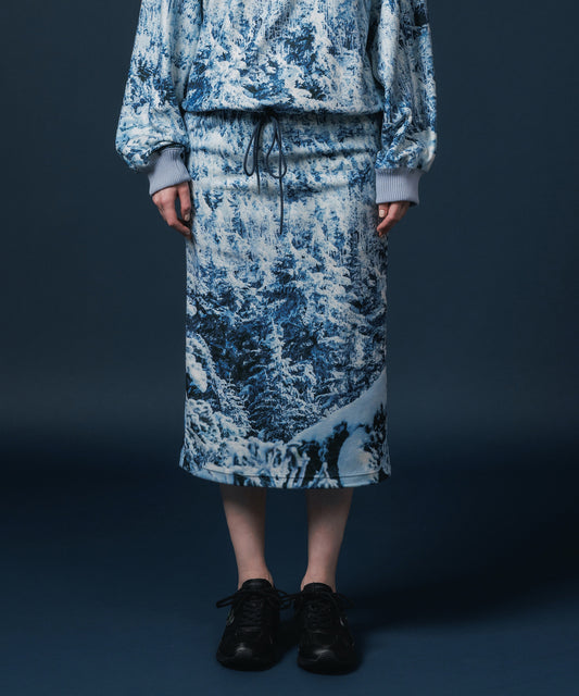PRINT FLEECE TIGHT SKIRT【納期10月下旬】
