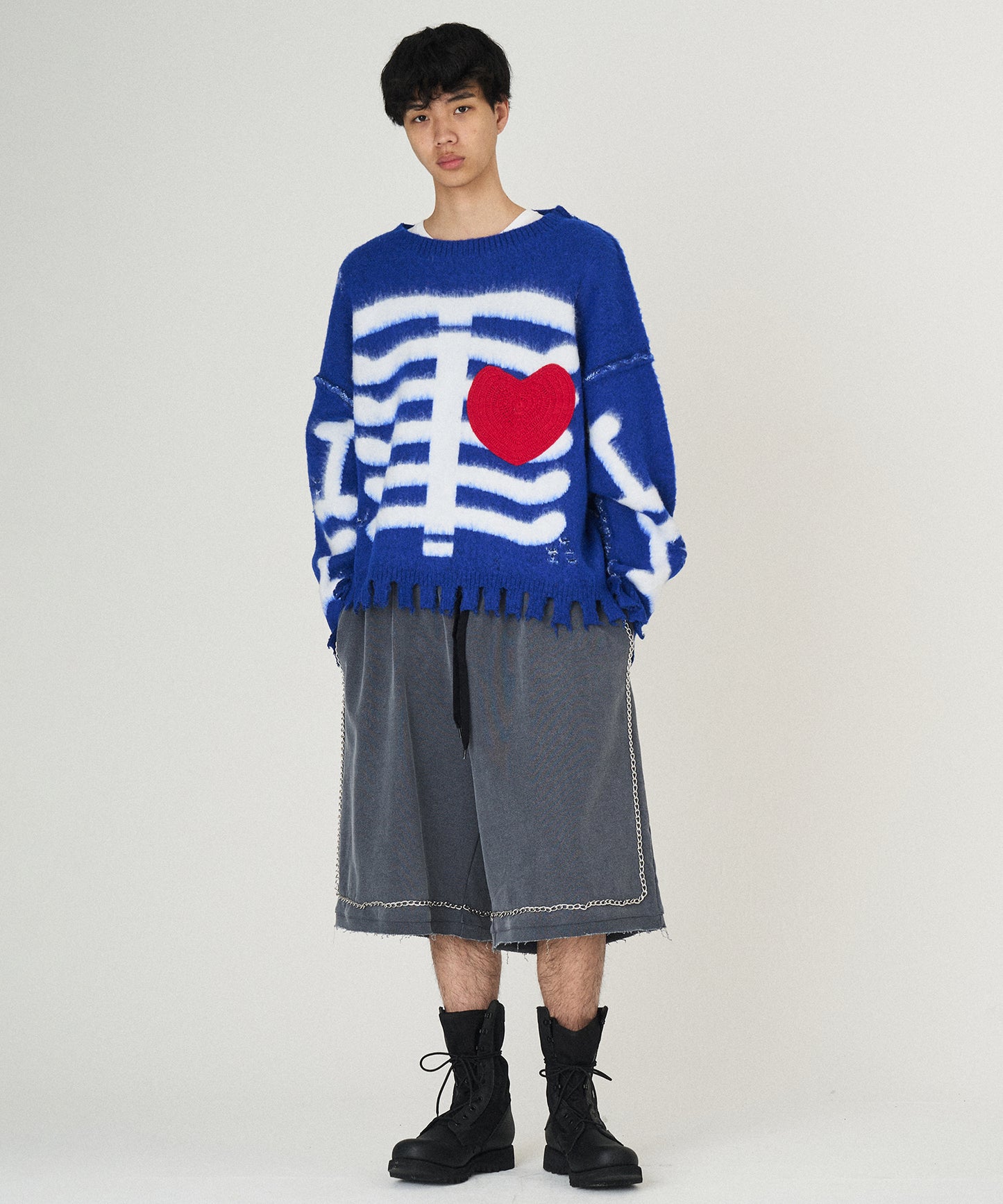 MOHAIR HEART&BONE KNIT