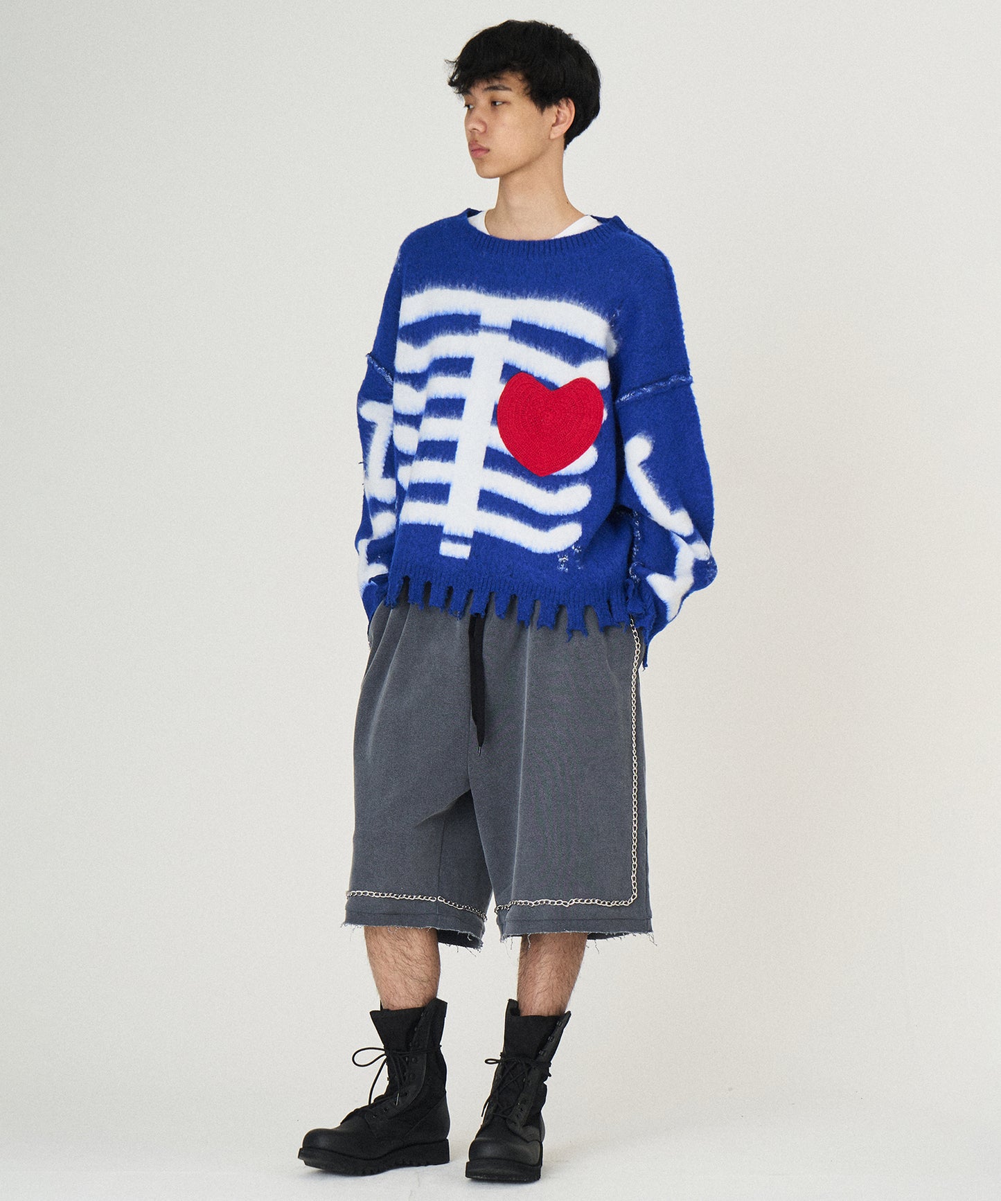 MOHAIR HEART&BONE KNIT