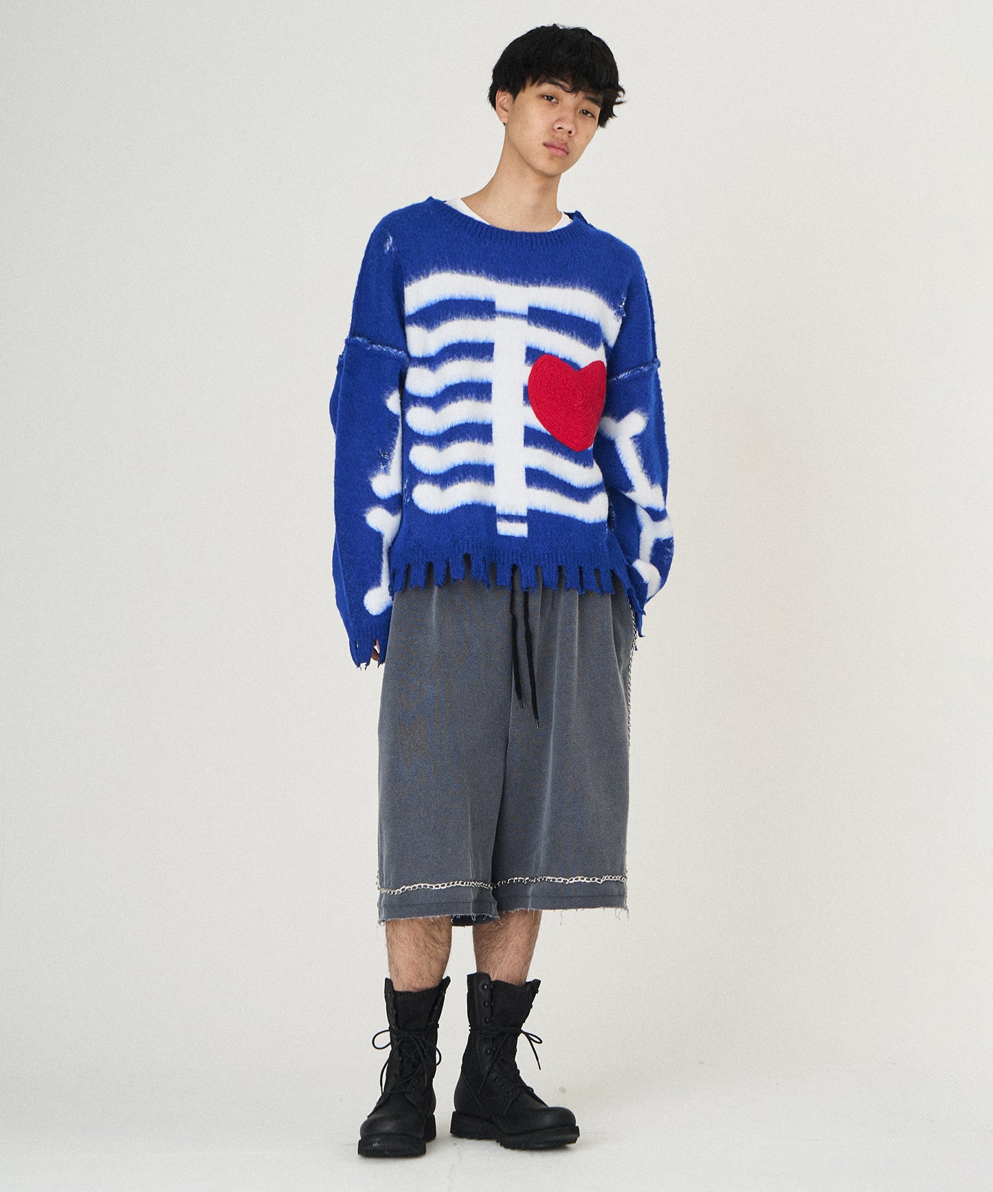 MOHAIR HEART&BONE KNIT