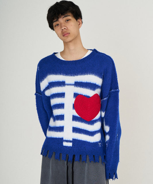 MOHAIR HEART&BONE KNIT