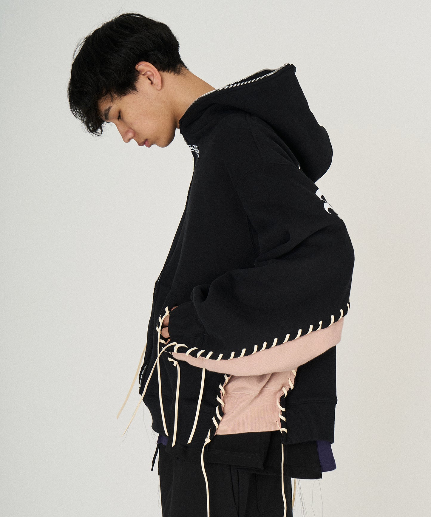 PLEASURES x DISCOVERED DOUBLE LAYERED HOODIE