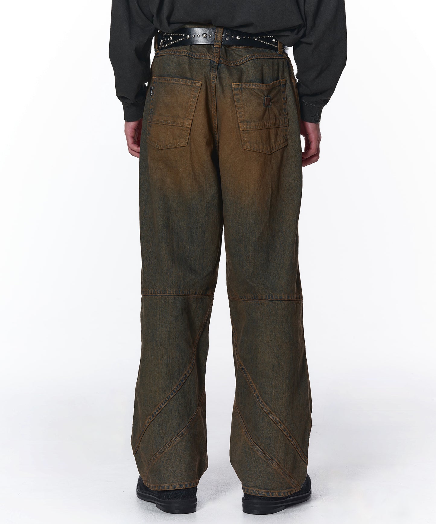 SWITCHING BAGGY DENIM PANTS