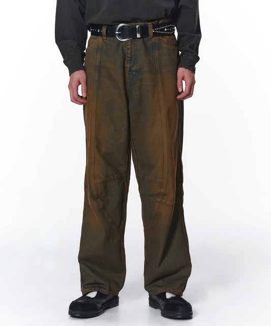 SWITCHING BAGGY DENIM PANTS