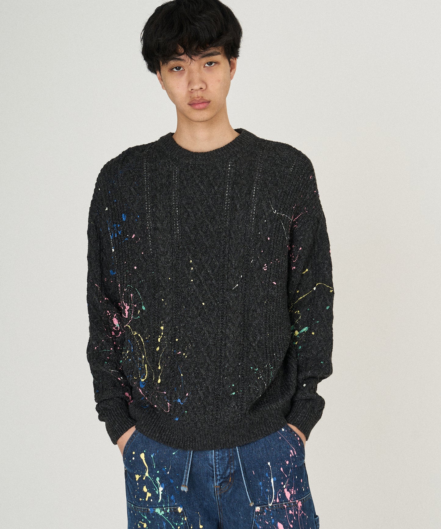 CABLE PAINT KNIT