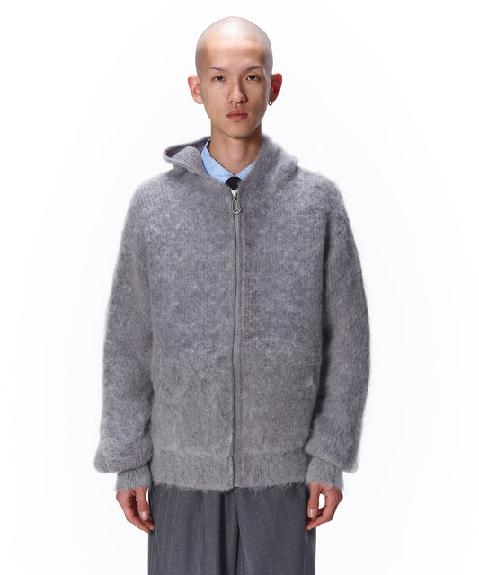 MOHAIR ZIP HOODIE