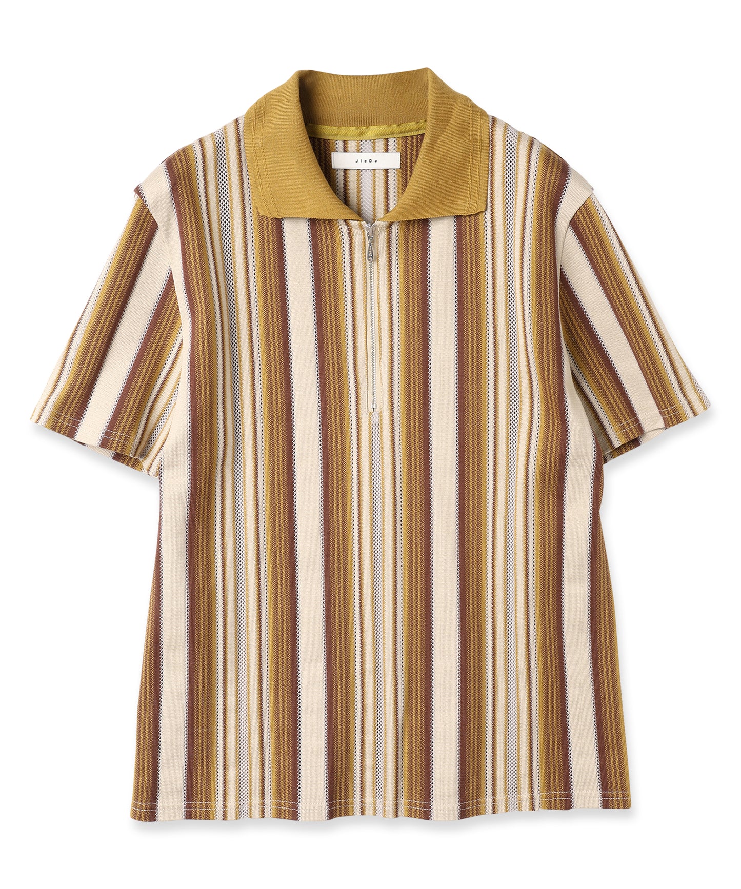 HALF ZIP STRIPE S/S SHIRT　