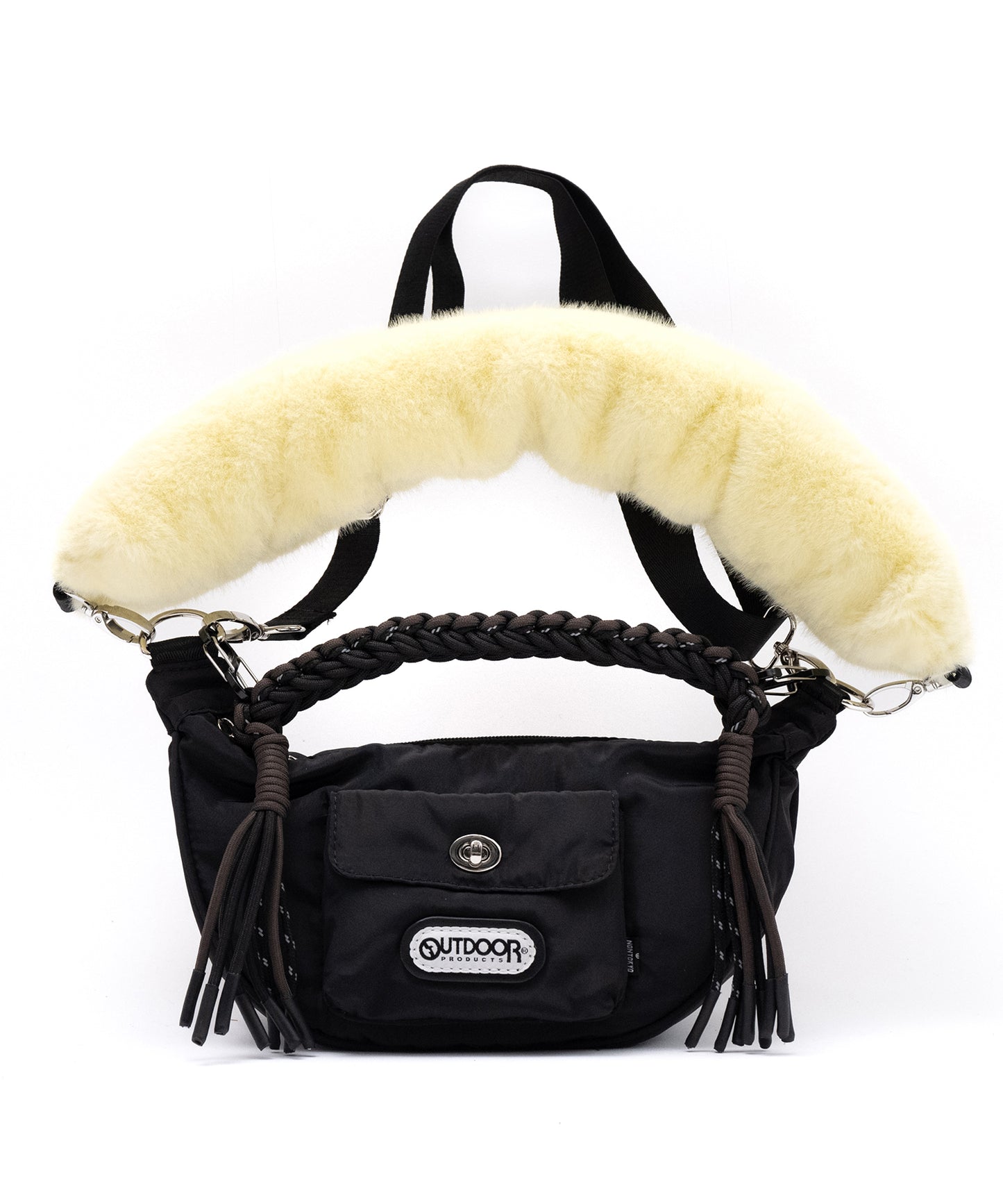 3WAY FUR HANDLE BAG