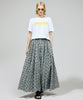 FLOCKED PRINT LONG SKIRT【商品納期 4月下旬】