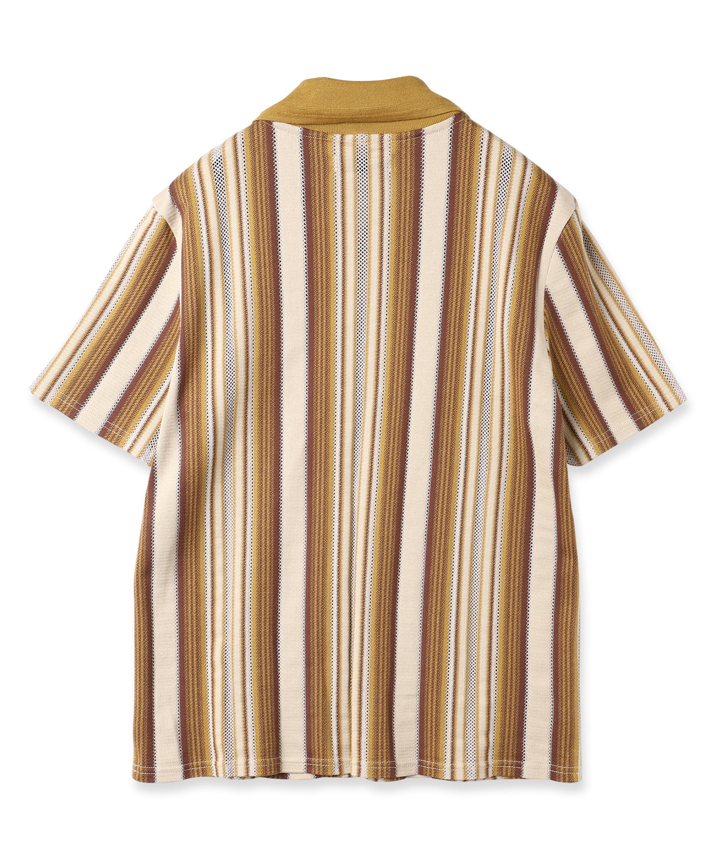 HALF ZIP STRIPE S/S SHIRT　