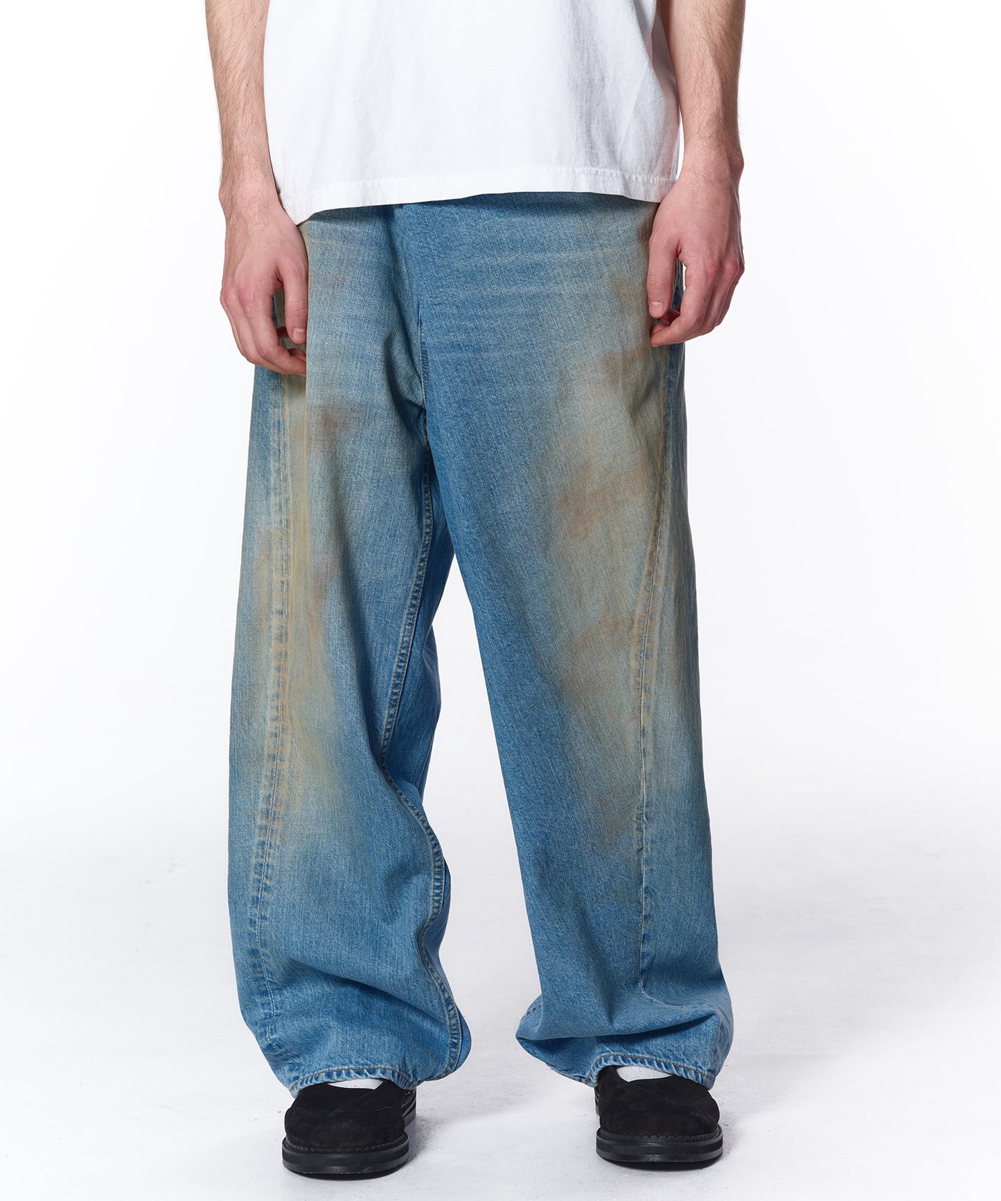 OVER RAP DENIM PANTS