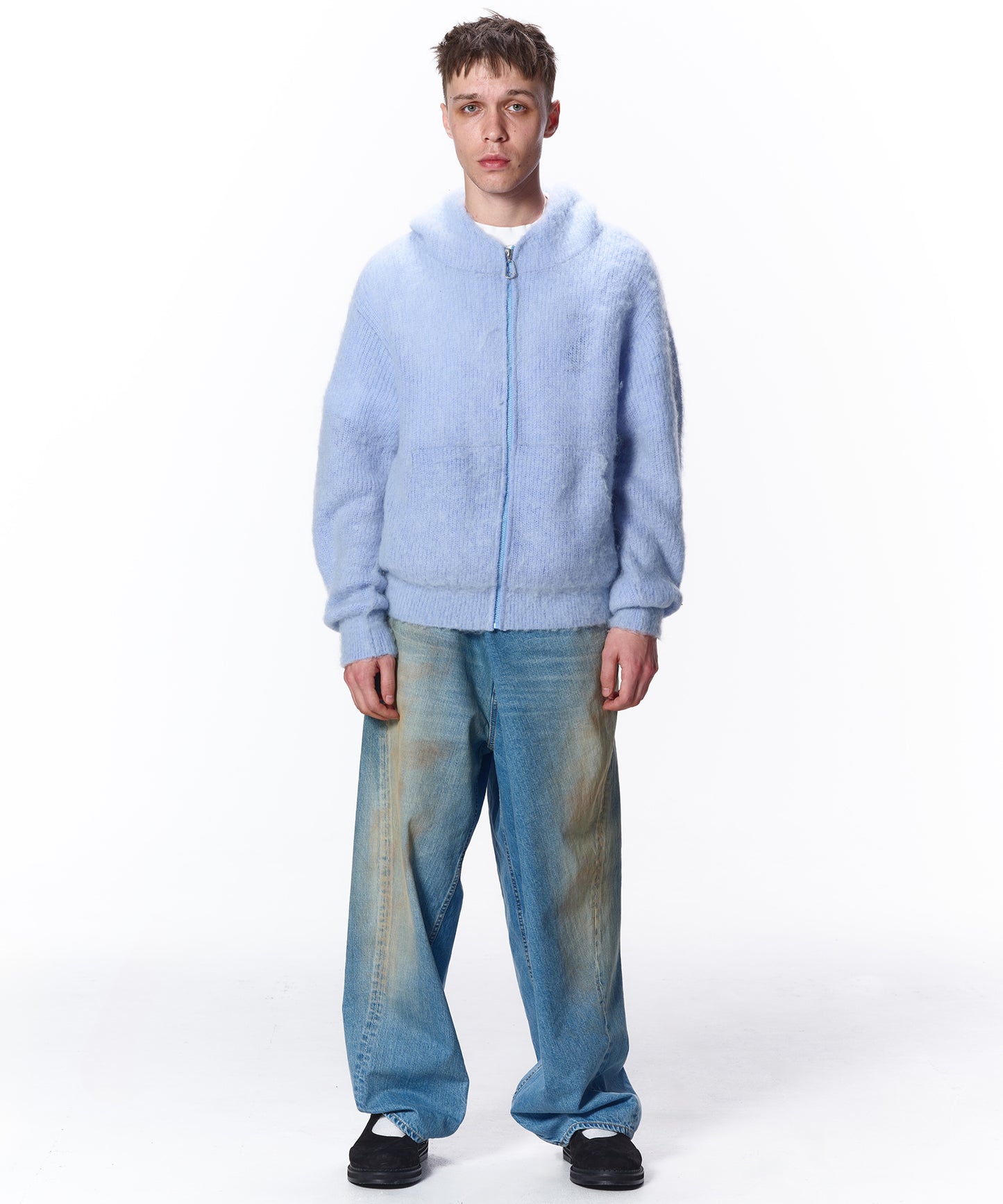 OVER RAP DENIM PANTS