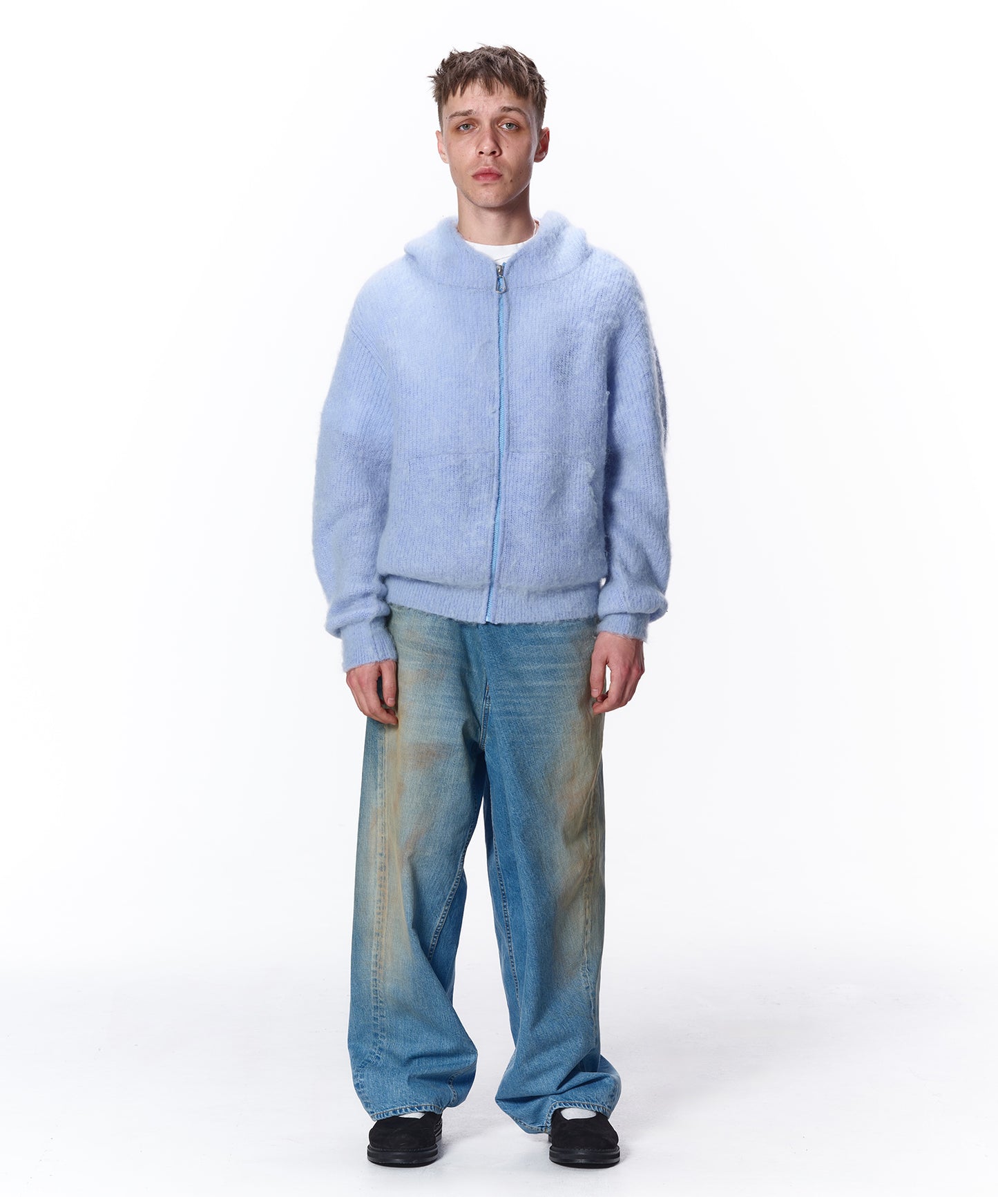 MOHAIR ZIP HOODIE