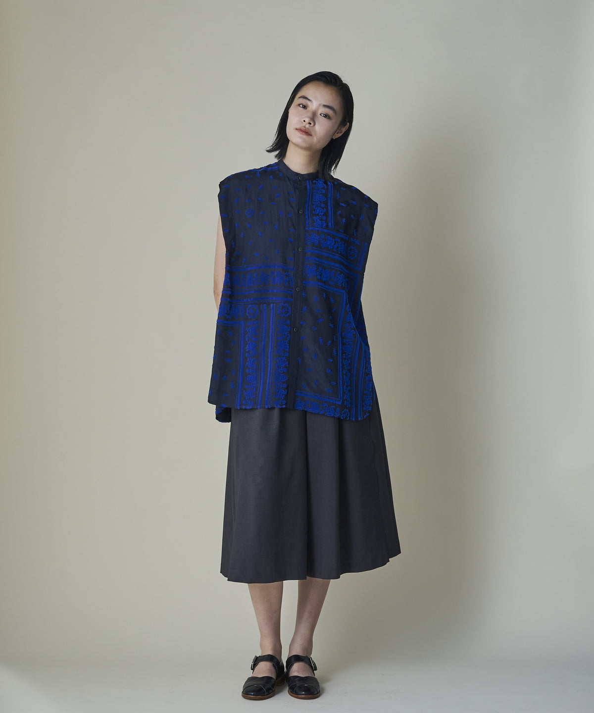 Dot Doll Bandana Patchwork Shirt