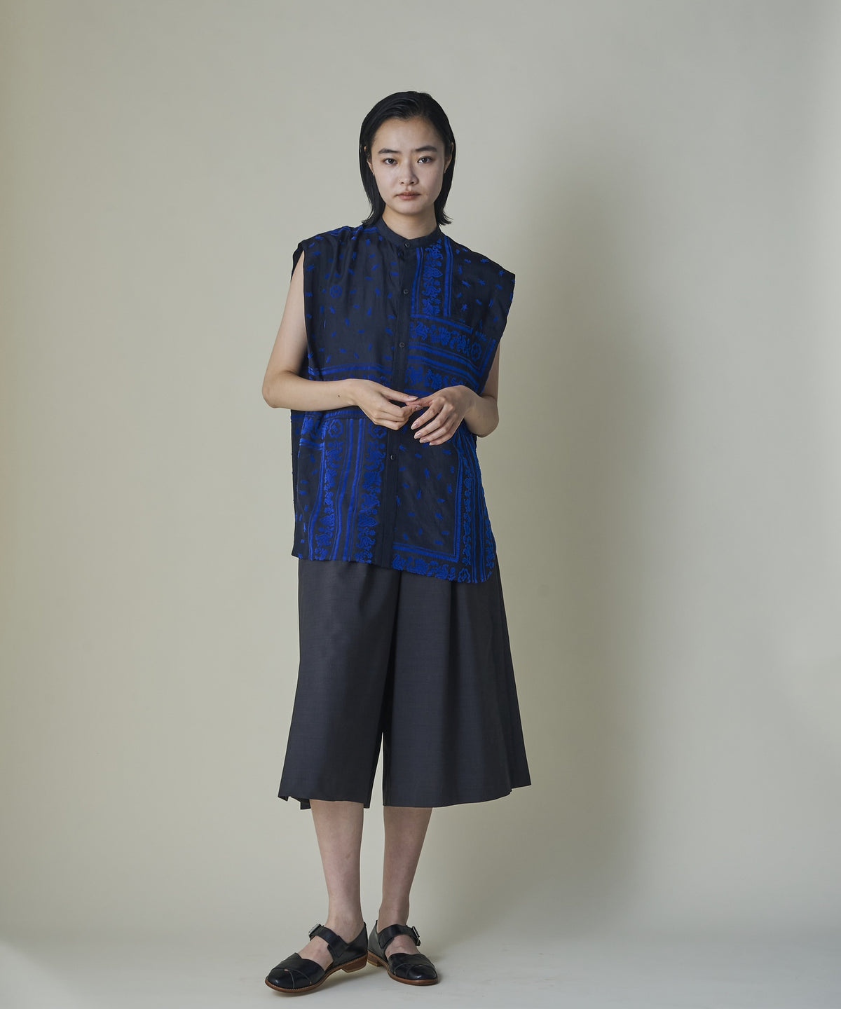 Dot Doll Bandana Patchwork Shirt