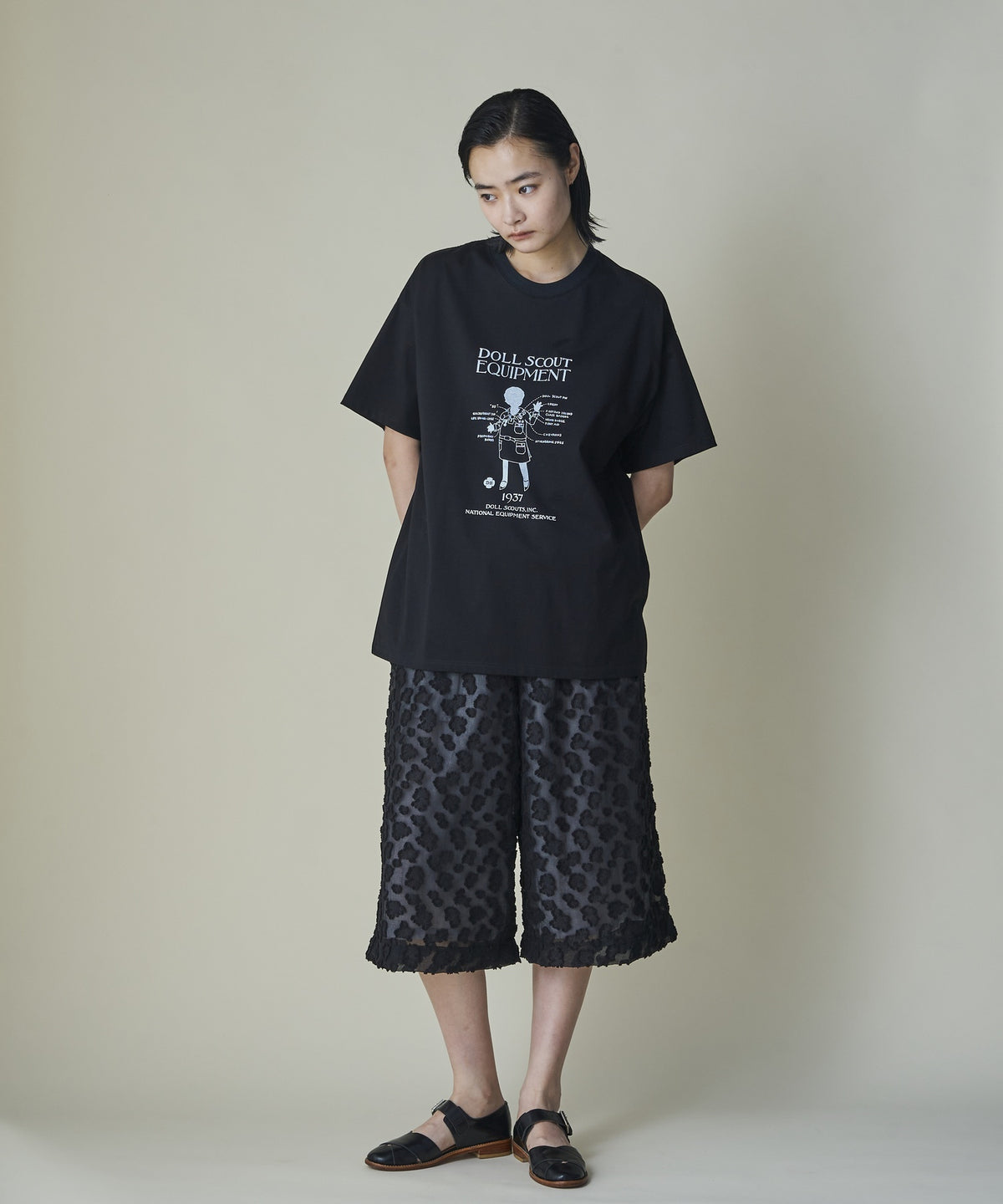 Floral Jacquard Volume Pants