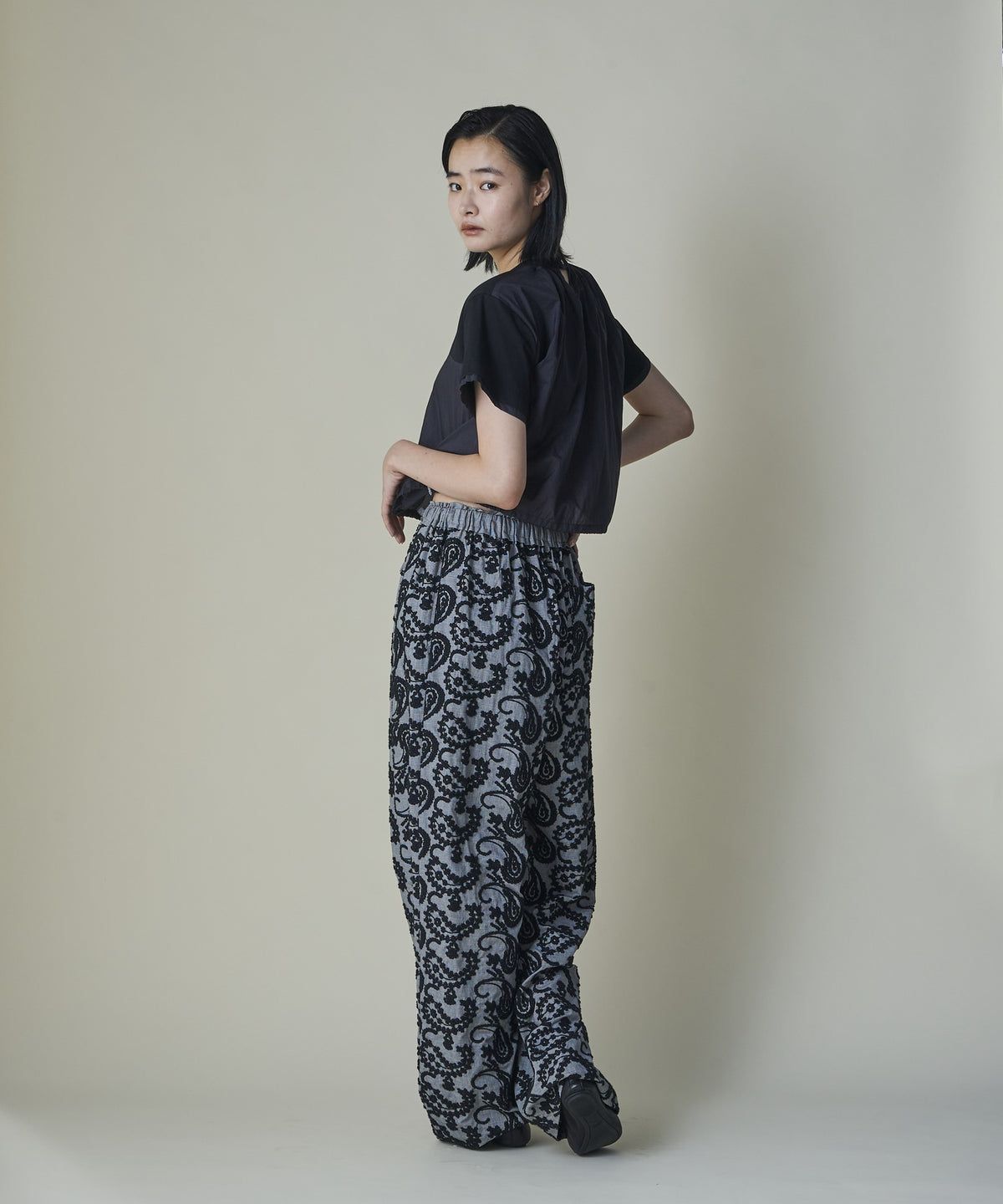 Layered Paisley Volume Pants