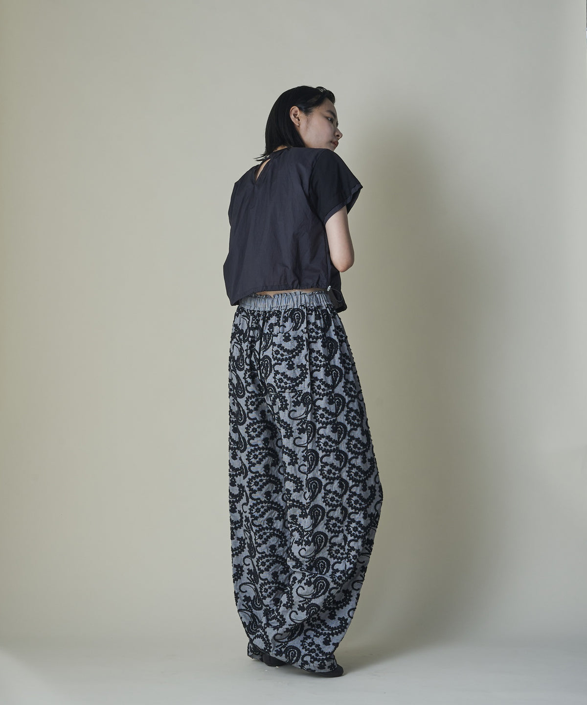 Layered Paisley Volume Pants
