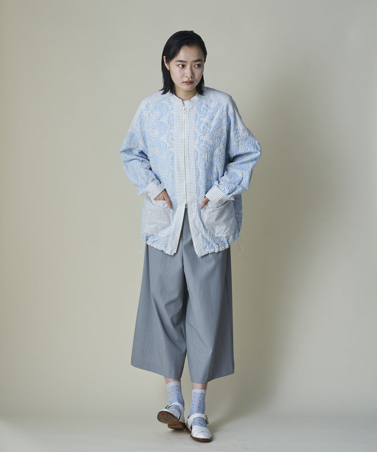 Layered Paisley Utility Blouson