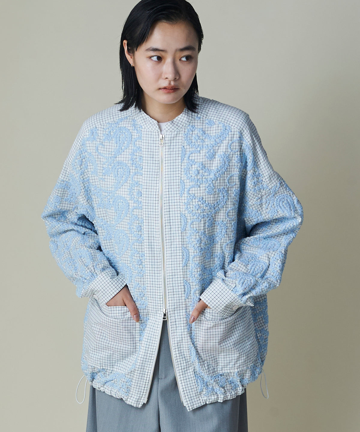 Layered Paisley Utility Blouson