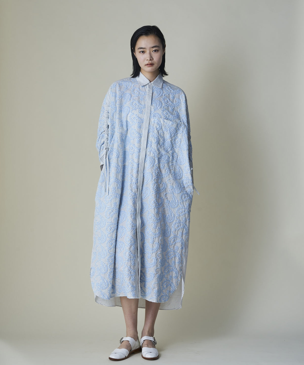 Layered Paisley Shirt Coat