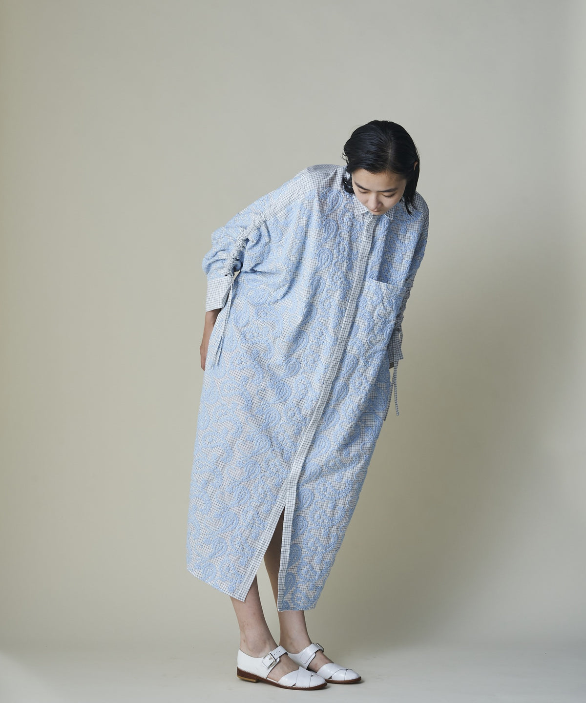 Layered Paisley Shirt Coat