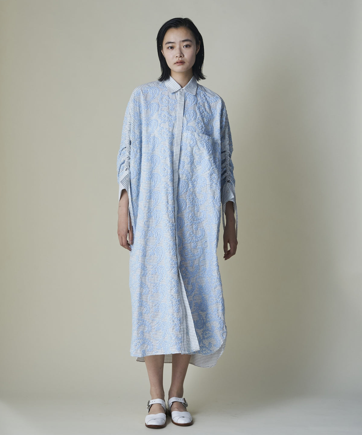 Layered Paisley Shirt Coat
