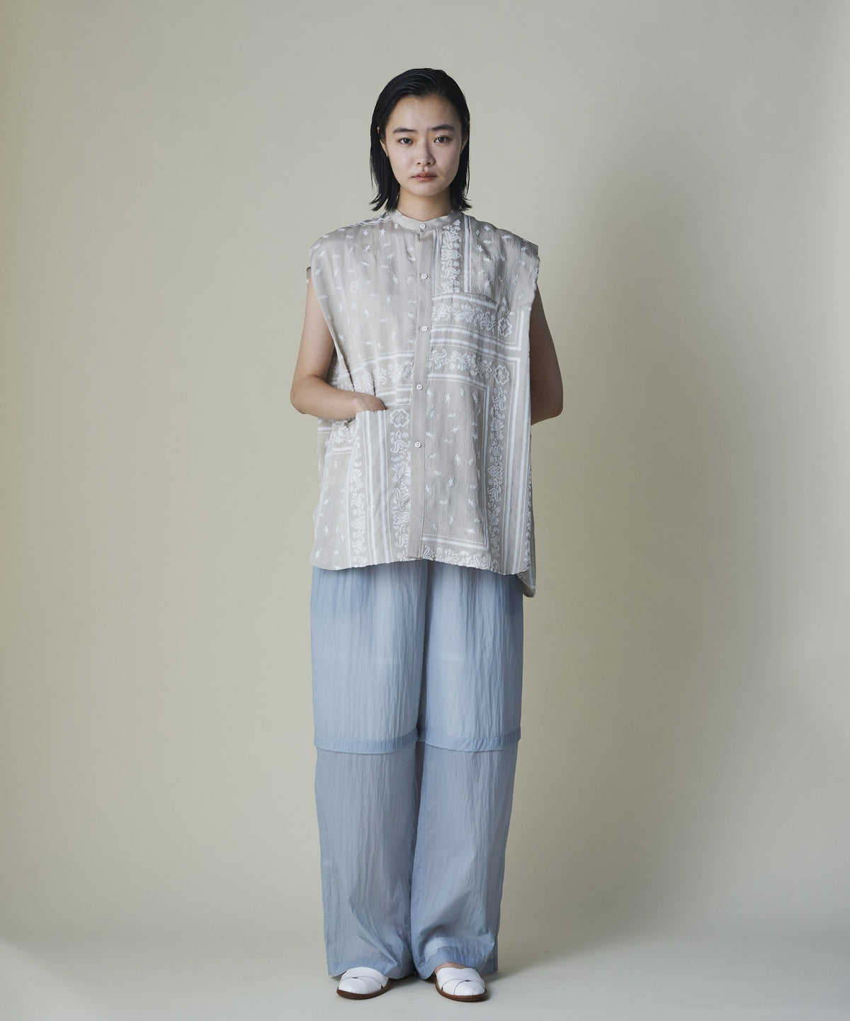 Sheer Nylon Volume Pants
