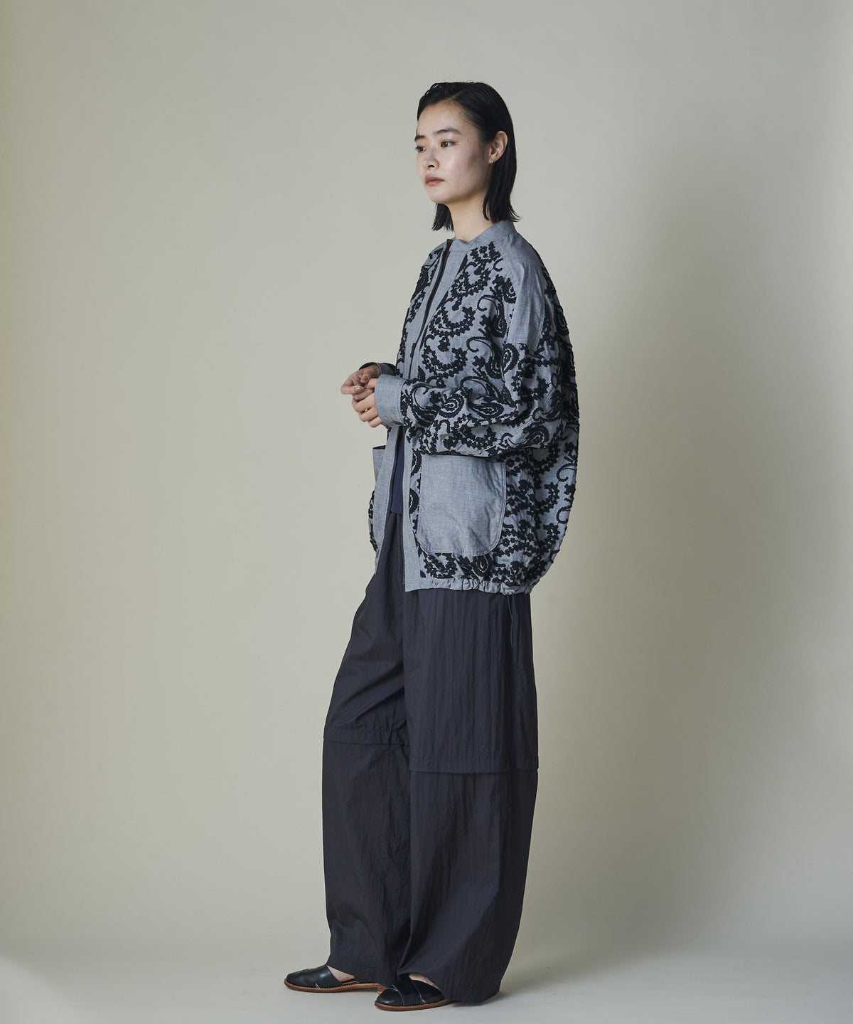 Sheer Nylon Volume Pants