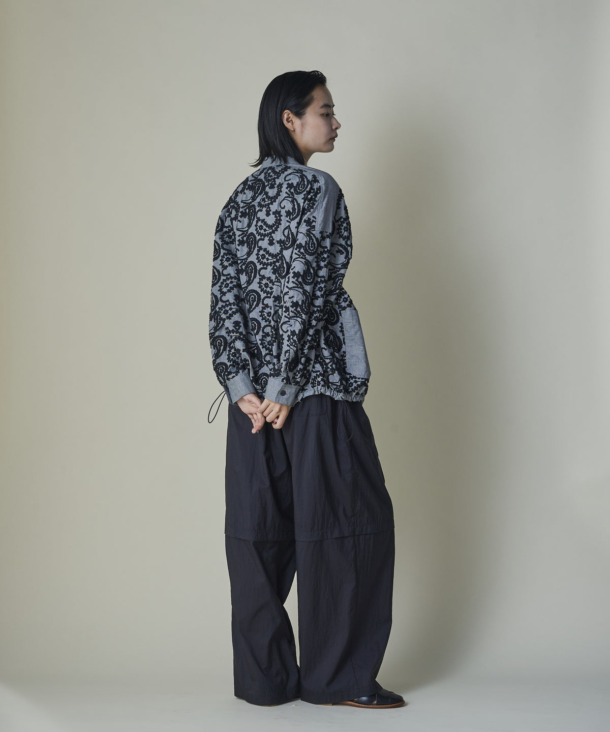 Sheer Nylon Volume Pants