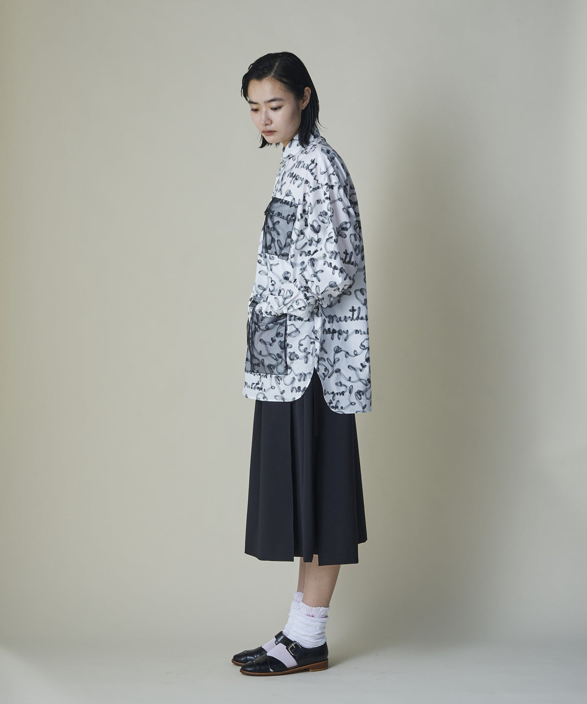 Tulle Ribbon Utility Overshirt