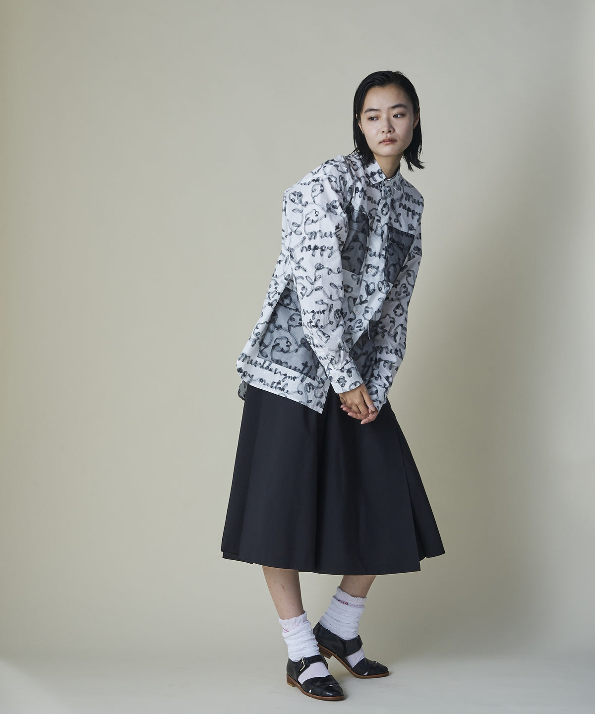 Tulle Ribbon Utility Overshirt