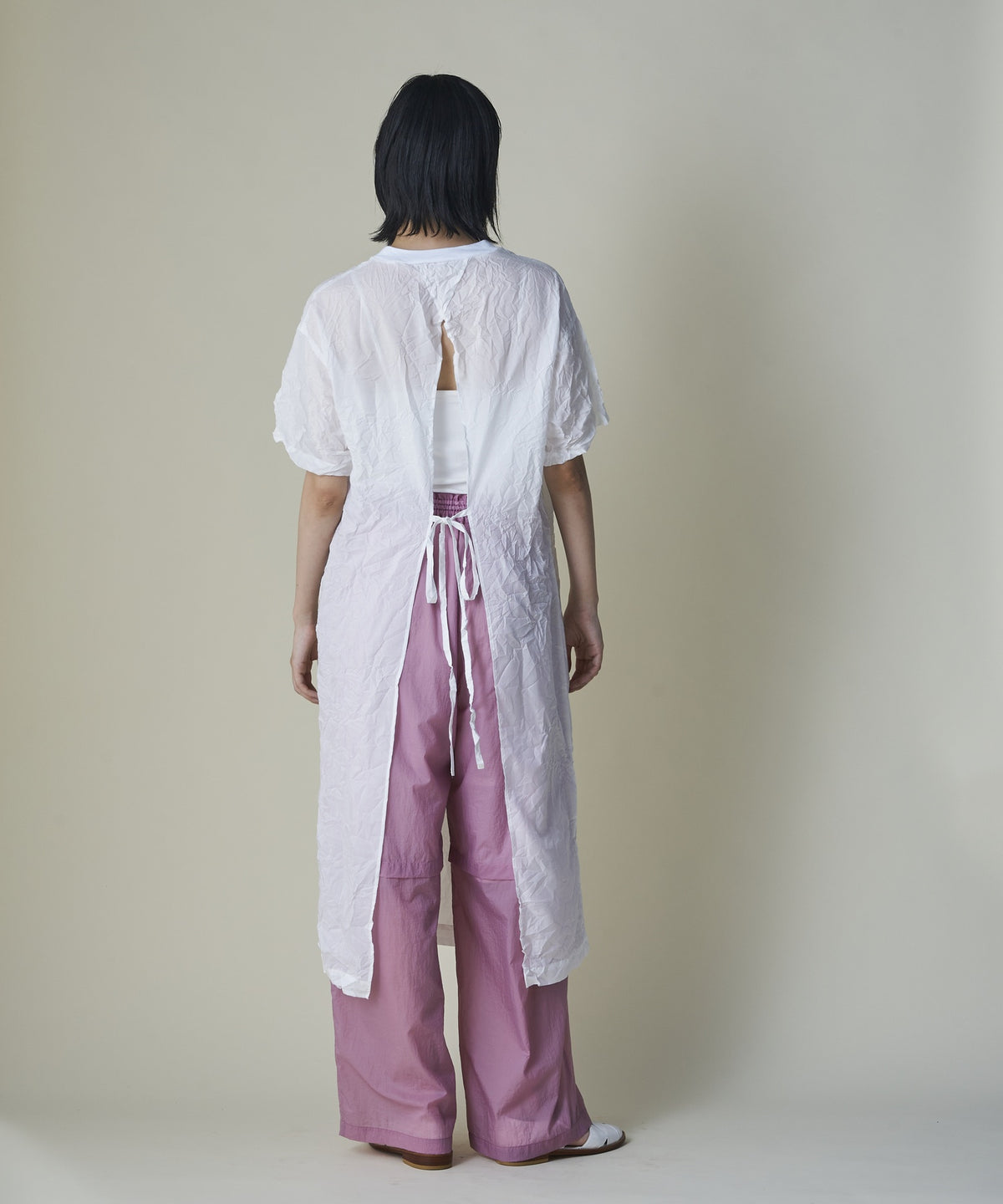 Crinkled Apron Dress