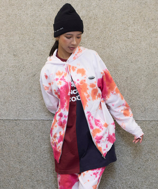 BLC ZIP TIE DYE HOODIE[ALEX LOGO]