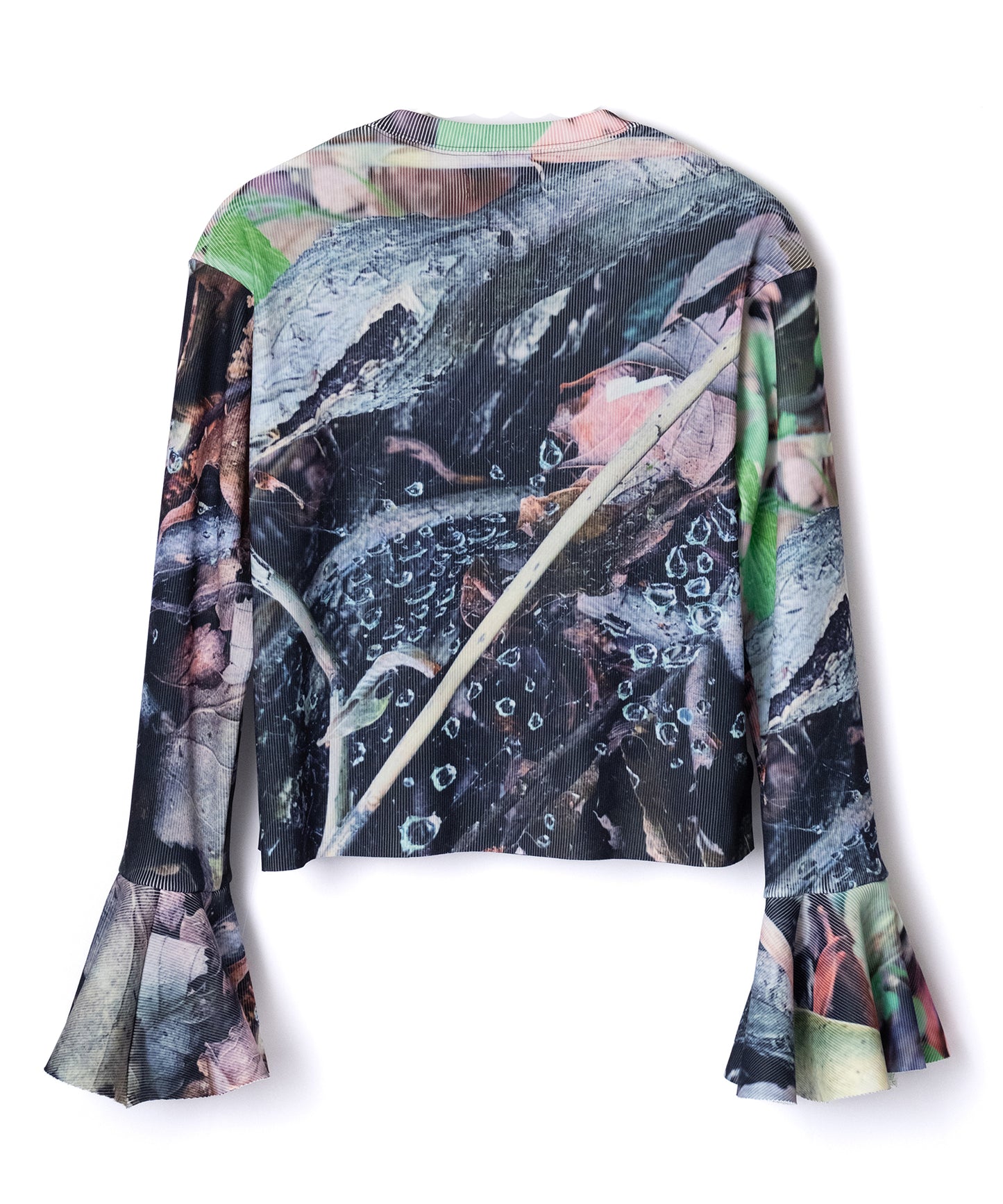 PRINT RIB FLARE SLEEVE C/S