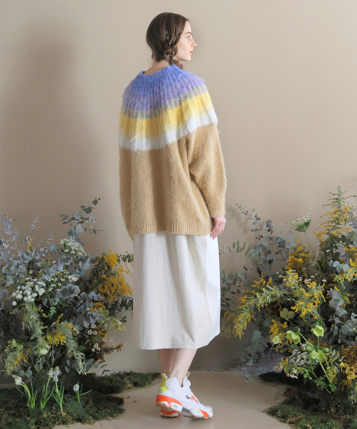 Petal Gradation Knit Coat