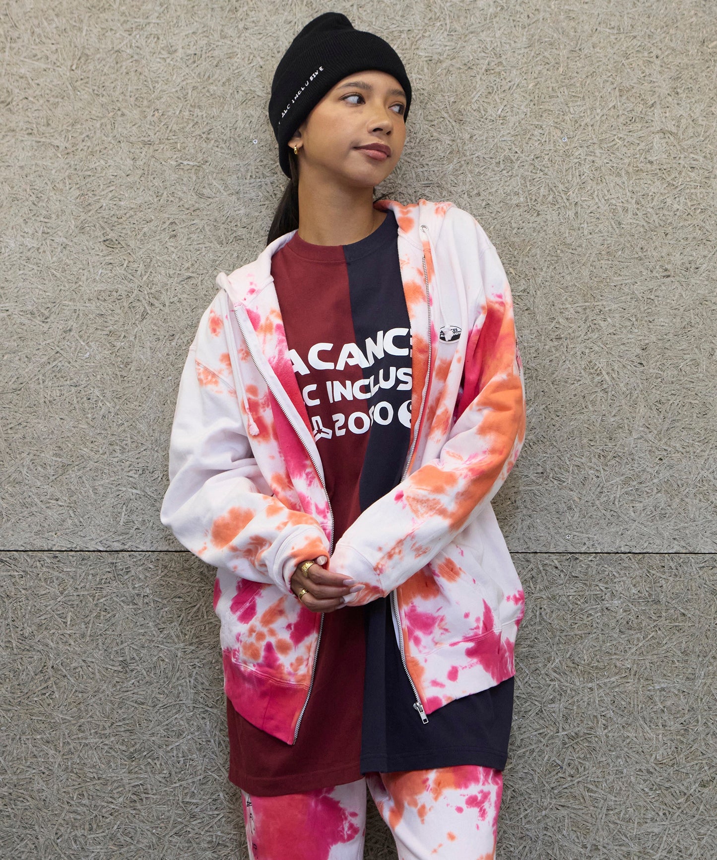 BLC ZIP TIE DYE HOODIE[ALEX LOGO]