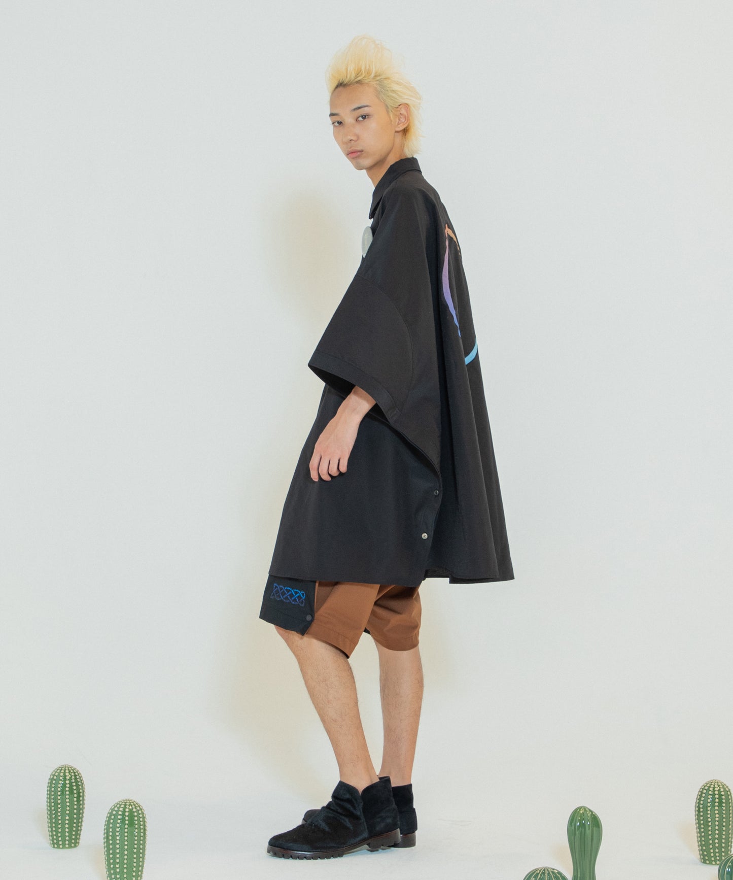 Packable Circle Poncho Shirt