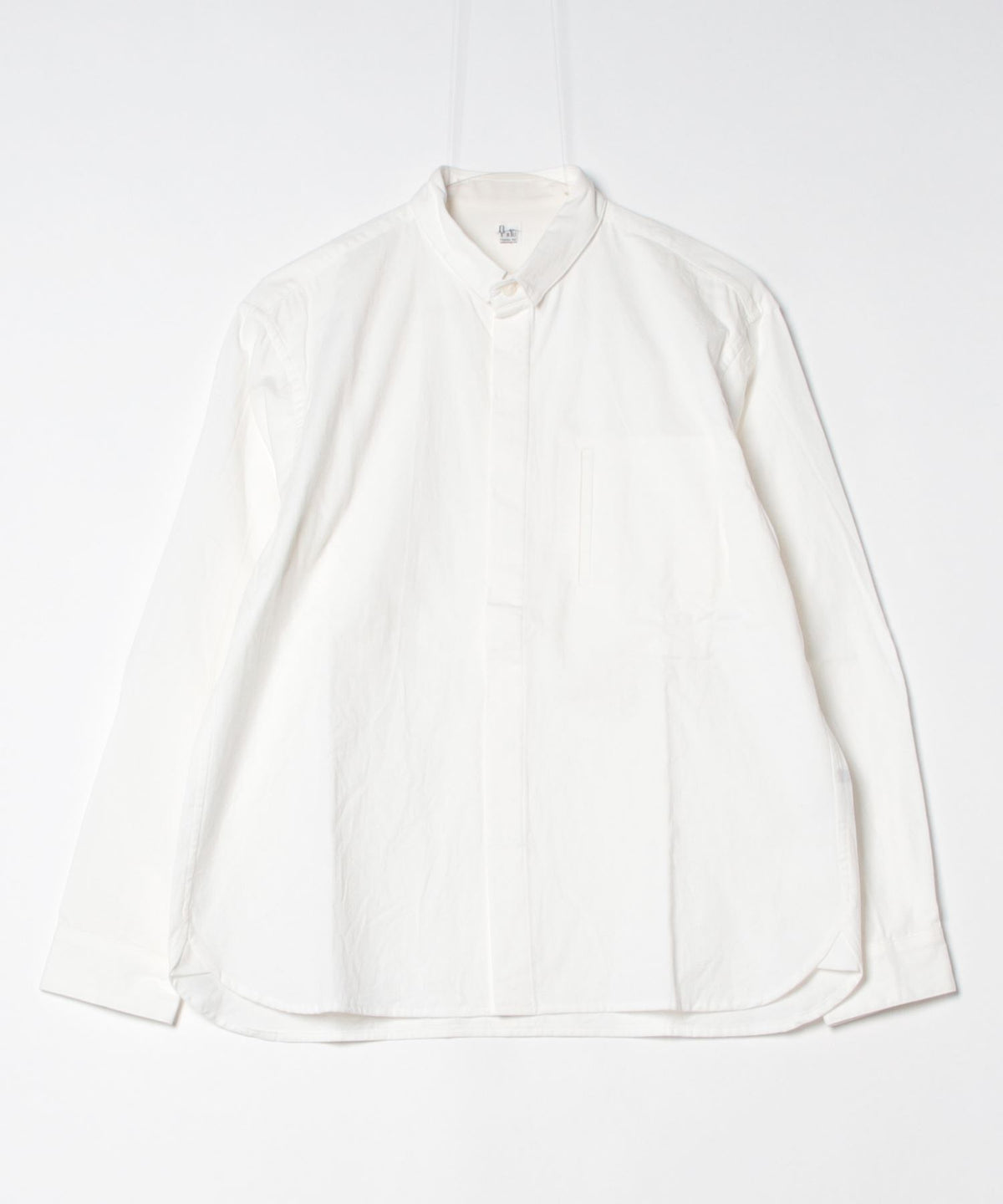 square collar over shirt