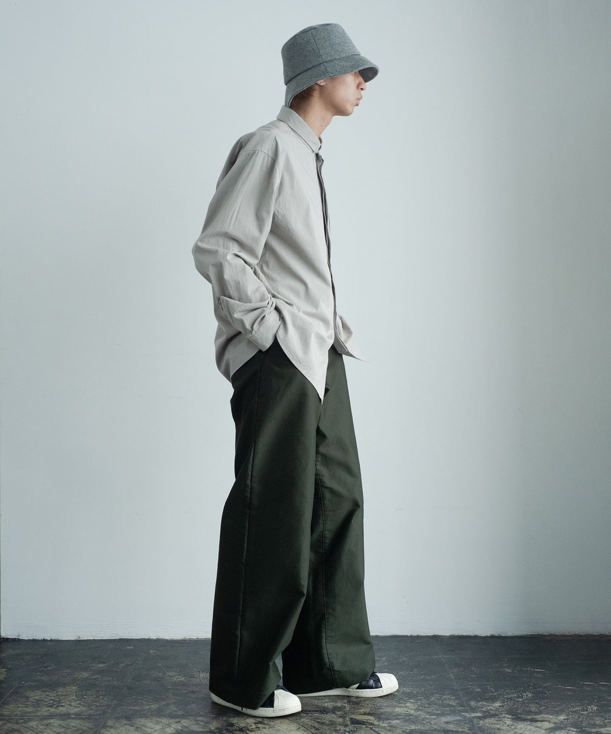 square collar over shirt