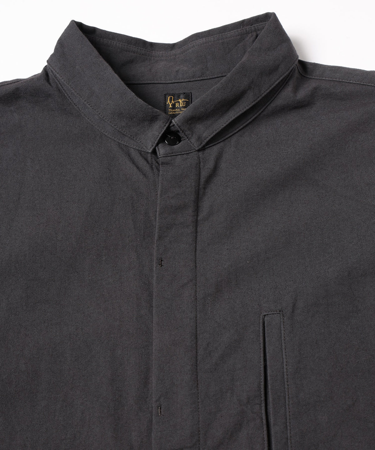 square collar over shirt