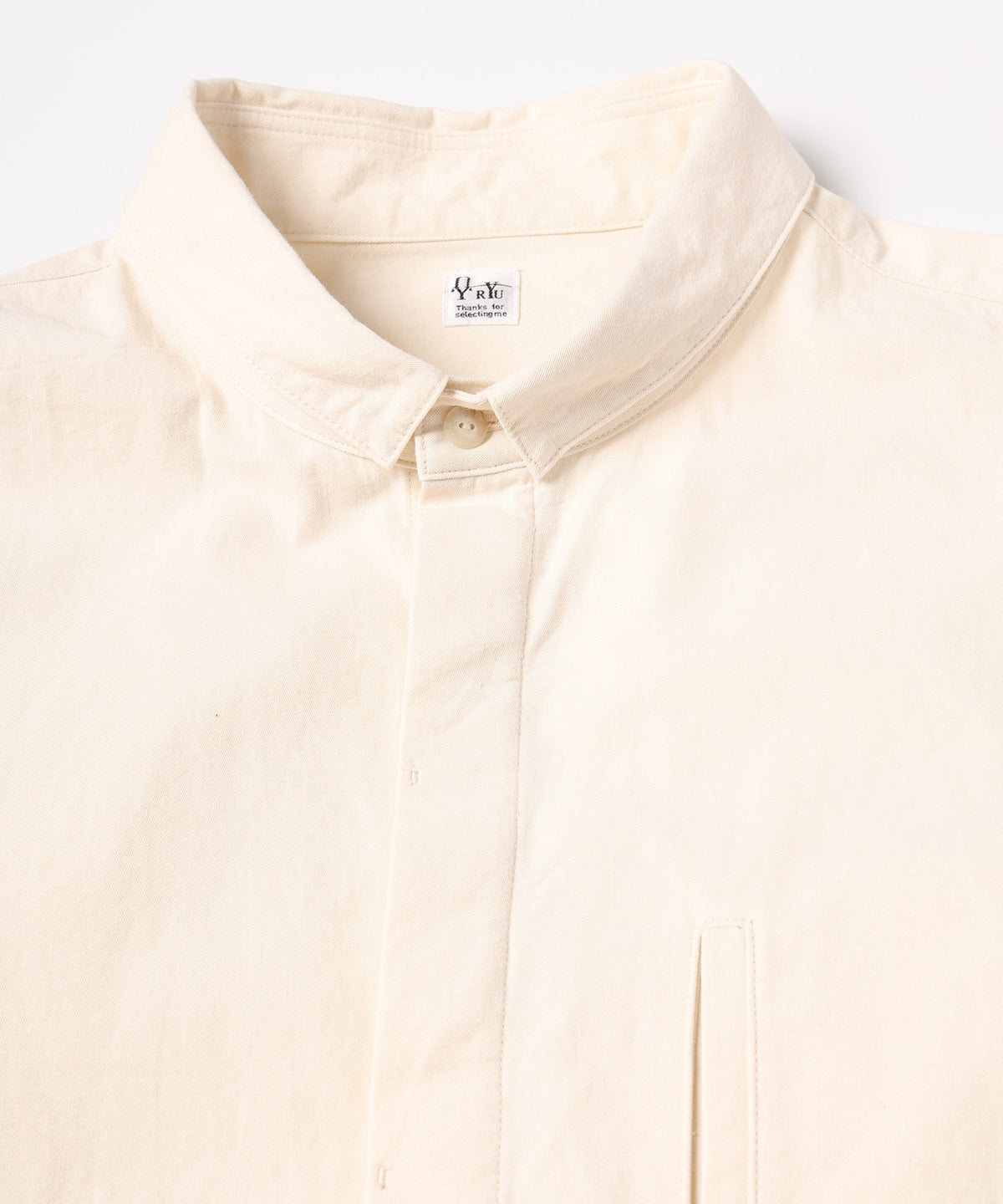square collar over shirt