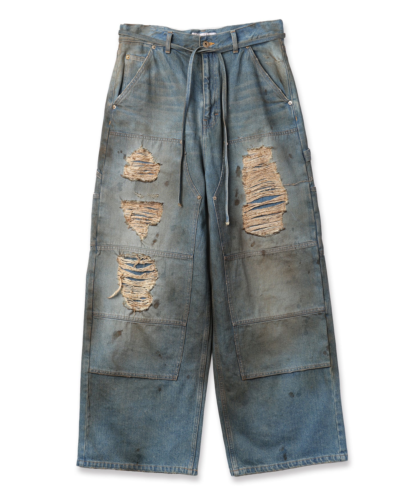 DOUBLE KNEE DENIM PANTS