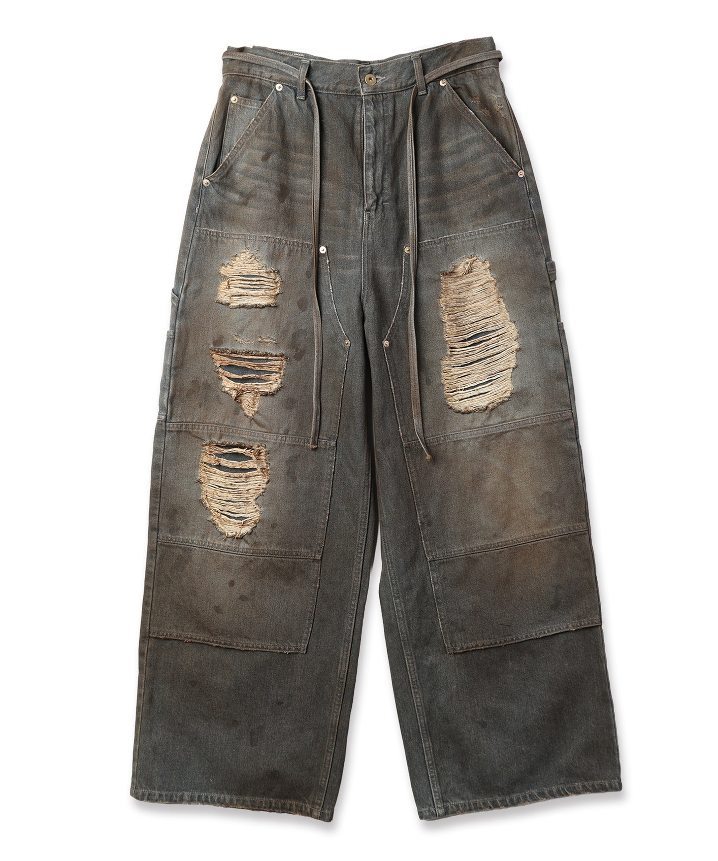 DOUBLE KNEE DENIM PANTS