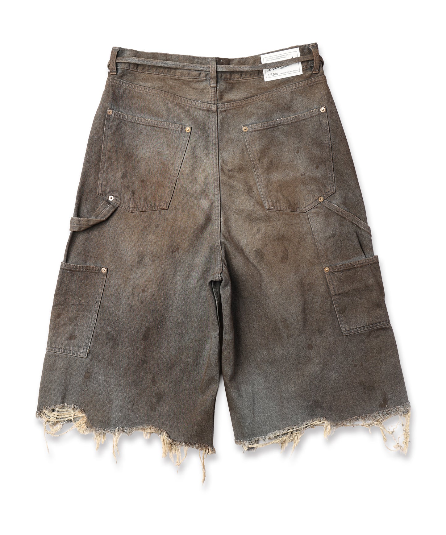 DOUBLE KNEE DENIM SHORTS