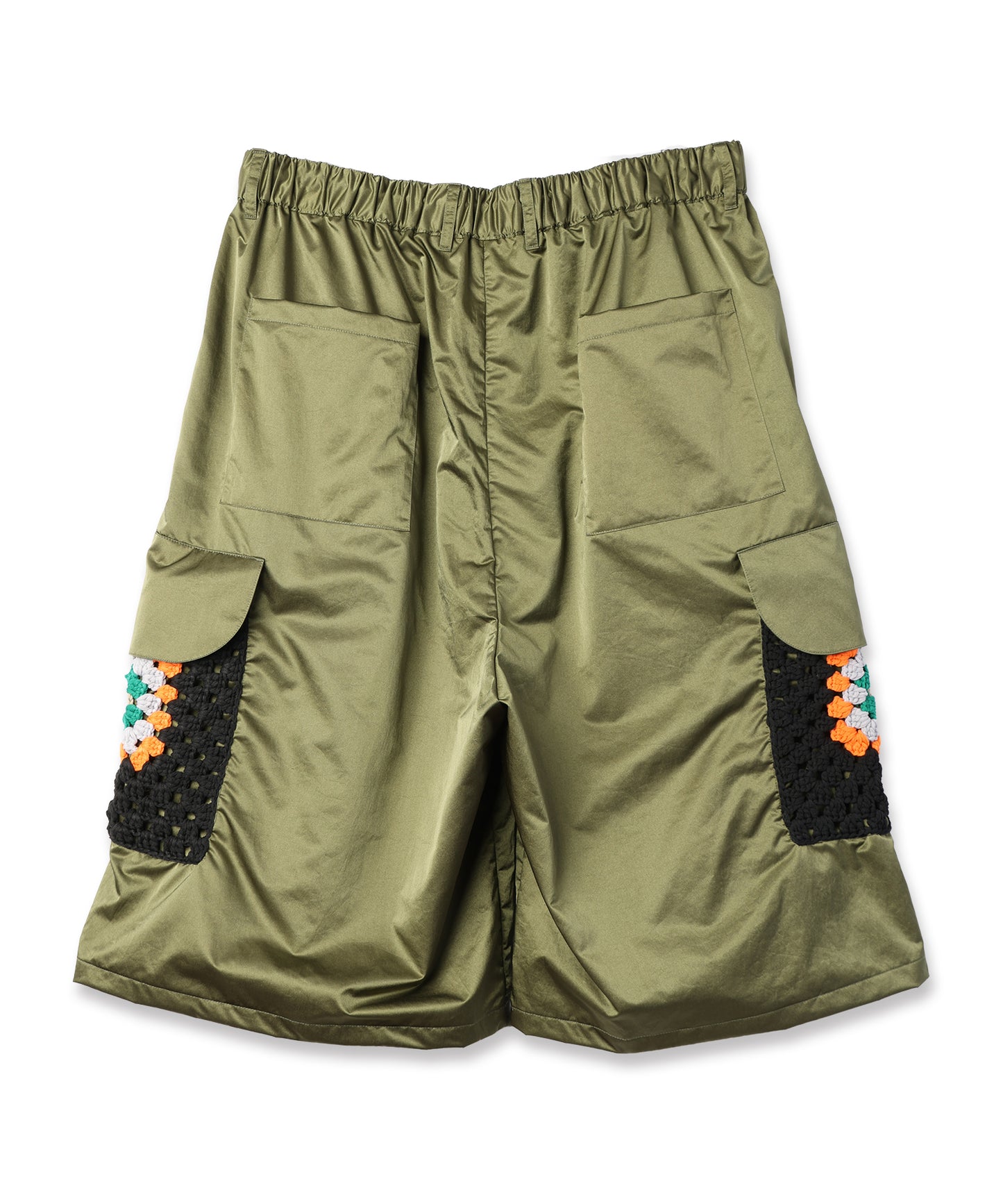 KAJIF NYLON CROCHET POCKET CARGO SHORTS